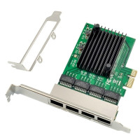 RJ-45 4-портовый Ethernet-адаптер сервера Gigabit, сетевая карта PCI-E X1 интерфейс