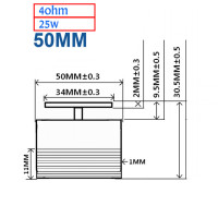 Динамик Неодимовый, 25/20/15 Вт, 4/8 Ом, 40/44/50 мм