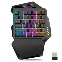 Механическая Беспроводная игровая клавиатура с RGB подсветкой одной рукой, портативная мини-клавиатура, игровой контроллер для ПК, PS4, геймера