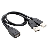 Новый двойной USB-разветвитель 2,0 А с двумя источниками питания, USB-разветвитель, Удлинительный кабель, зарядка для принтеров