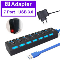 USB хаб 3.0 переходник usb комплектующие для пк адаптер магнитный usb кабель