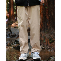 RIMO/ 日系復古卡其色cityboy休閒褲男純色基礎款廓形直筒工裝褲