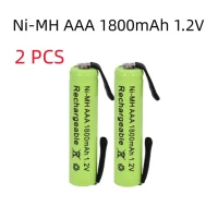AAA 1800 мАч 1,2 в Ni-MH с паяными вкладками, аккумуляторная батарея, для бритвы, зубной щетки