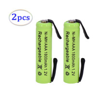 AAA 1,2 V 1800mAh Ni-MH с паяными вкладками, аккумуляторная батарея, для бритвы, зубной щетки