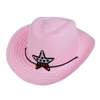 Шляпа от солнца Соломенная в ковбойском стиле для мальчиков и девочек