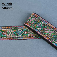 7 метров 3,3-20 см винтажная Этническая Вышивка Кружева тканая жаккардовая Лента отделка геометрический цветочный дизайн для одежды