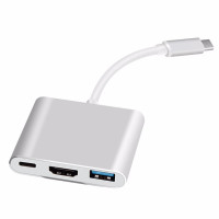 Новый Разветвитель USB c на HDMI-совместимый разветвитель USB-C 3 в 1 4K HDMI USB 3,0 PD умный адаптер для быстрой зарядки для MacBook