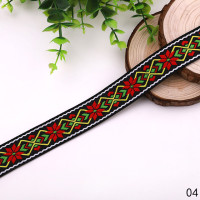 2 ярда цвет этнический жаккард 2,5 см лямка одежда полиэстер кружевная тесьма DIY ремни рюкзак сумка одежда шить ручной аксессуар