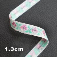 1 ярдов цветок полиэстер тесьма DIY швейная жаккардовая тесьма ремень для сумки ленты одежда шляпы декоративные ленты