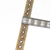 1 ярд, жаккардовая тесьма ручной работы в ретро-стиле, занавеска в этническом стиле, кружевные аксессуары для одежды с вышивкой по краям, ширина 2,5 см/3 см