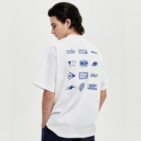 WASSUP賽車logo單色印花短袖T恤男女款個性原創潮牌新品純棉上衣