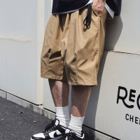 Sigbreak日系cityboy夏季基礎款抽繩裝飾掛繩寬鬆休閒短褲五分褲