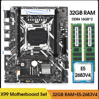 Набор материнской платы X99 M-G2 Xeon E5 2683 V4 LGA2011-3 CPU 16GB 2133mhz * 2 = 32GB Ram ddr4 RECC память 16 ядер процессор