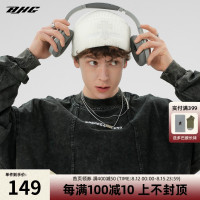 【901復古系列】BJHG秋季做舊水洗長袖T恤男潮牌寬鬆打底衫上衣女