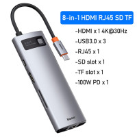 USB-концентратор Baseus с портами USB Type-C на HDMI, USB 3,1