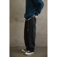 LH store冬季新品重磅日系直筒工裝褲男女休閒百搭加絨保暖長褲子