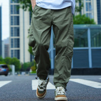 工裝褲男士夏季薄款美式潮牌高街夏天直筒束腳寬鬆休閒長褲子男