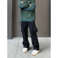 98SQUID 多口袋工裝褲男2023新款重工機能闊腿褲美式街頭水洗長褲