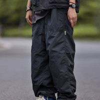 Nobodyknows春秋機能純色基礎戶外傘兵褲工裝潮牌百搭長褲休閒褲