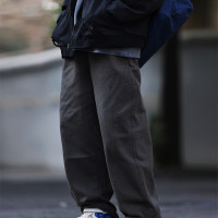 Nobodyknows美式復古純色立體裁剪工裝褲直筒休閒百搭男女潮長褲