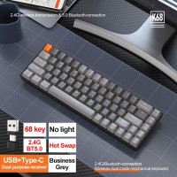 K68 мини - игры механическая клавиатура 68 горячие клавиши 2.4G / BT5.0 беспроводная игровая клавиатура PBT 60% 65% эргономическая клавиатура