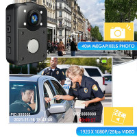 Danruiee M1 Full HD 1080P, полицейская камера 40 МП, полицейский регистратор, аккумулятор 3200 мАч, нагрудная камера, ночное видение, мини-камера