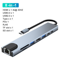 Док-станция для ноутбуков и Macbook, Разветвитель Usb C HDMI 3 0, разветвитель с несколькими портами