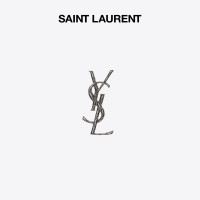 [七夕禮物]YSL/聖羅蘭 女士OPYUM YSL銀色黃銅鱷魚胸針