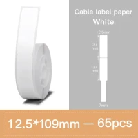 Принтер Niimbot D11 D101 D110, белая этикетка, наклейка, термобумага, смешанный кабель, прозрачные рулоны, водонепроницаемые, устойчивые к разрыву масла