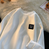 oversize華夫格衛衣男內搭打底衫長袖T恤春秋上衣服重磅薄款夏季