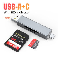 2 в 1 устройство для чтения карт памяти USB/Type-C USB 2,0 SD/Micro SD TF OTG