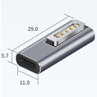 Высококачественный Магнитный адаптер USB C с разъемом типа C на Magsaf * 2, адаптер PD для быстрой зарядки для MacBook Air/Pro с индисветильник