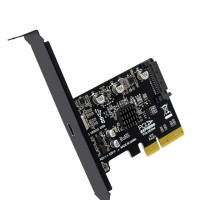 USB PCIE-карта Type C PCI-Express 4X к USB 3,2 Gen 2X2 (20 Гбит/с) Чипсет ASM3242 для Windows 8/10/Linux