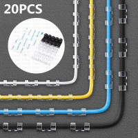 5/10/20 шт. держатель для кабеля USB устройство для сматывания шнура питания Рабочий стол аккуратно Управление зажимы Кабельный Держатель для Мышь наушники скрепленная проволокой