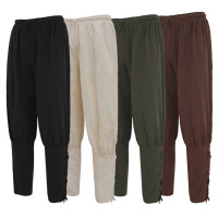 wish亚马逊休闲裤男夏 男士长裤踝带裤中世纪海盗船快干裤子现货