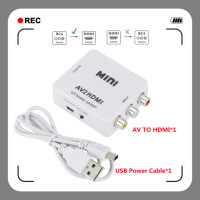 Конвертер AV-HDMI-совместимый с Full HD 1080P HDMI2AV RCA адаптер мини композитный CVBS к HDMI-совместимый AV2HDMI аудио