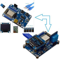 Метеостанция ESP8266, набор «сделай сам», Стартовые наборы IOT для Arduino с OLED-дисплеем 0,96 дюйма, D1, беспроводной Wi-Fi, Bluetooth-модуль