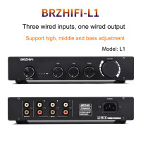 Предусилитель BRZHIFI Pure, класс A, 2,0/2,1 каналов, высокие басы, регулируемый, Bluetooth, Цвет Усилитель декодирования, алюминий, черный/серебристый