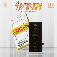 аккумулятор для iPhone 8 ZeepDeep +26% увеличенной емкости: батарея 2300 mAh, монтажные стикеры, прокладка дисплея