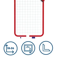 Доска маркерная двусторонняя клетка 185x260см