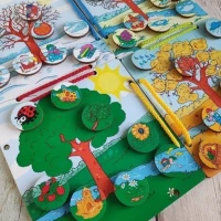 Развивающая книжка, липучка