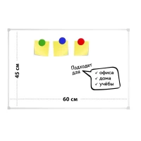 Доска магнитно-маркерная (ПВХ) 45х60 см