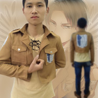 进击的巨人调查兵团 自由之翼小外套 cosplay夹克 艾伦COS服装
