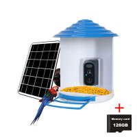 Беспроводная Солнечная камера с Wi-Fi, кормушка для птиц с ночным видением, 5200 мАч