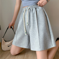 朱飞燕轻薄空气棉运动短裤女夏季2022新款百搭显瘦a字阔腿裤