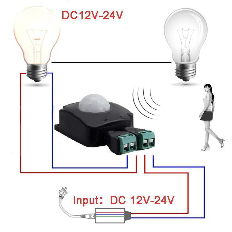 1pcs Infrared PIR Motion Detector Sensor Switch 5-30V 10A for LED Strip Light Light Accessory