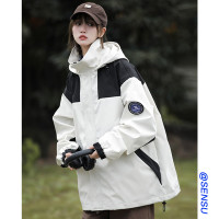 日系衝鋒衣女春秋款潮牌ins機能風寬鬆運動上衣休閒百搭夾克外套