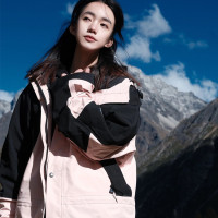 粉色vintage山系衝鋒衣外套女春秋季新款美式戶外三合一情侶風衣