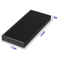 Алюминиевый радиатор усилителя мощности 246*25*60/84/110 мм