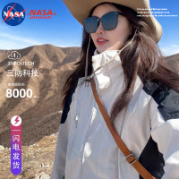 NASA聯名山系美式新款衝鋒衣男女三合一可拆卸西藏登山旅行外套